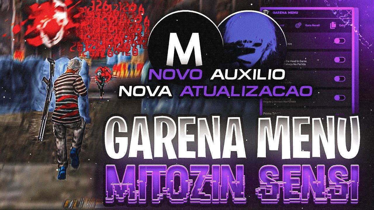 Novo 😈 PAINEL GARENA MENU - PACK MITOZIN FF SENSI - PAINEL FREEFIRE - PACK DE SENSI ANDROID E IPHONE