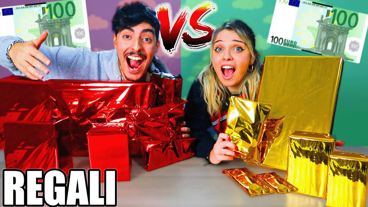 🎁100 EURO A TESTA: CHI COMPRA I REGALI MIGLIORI IN 10 MINUTI?! - CHALLENGE NATALE