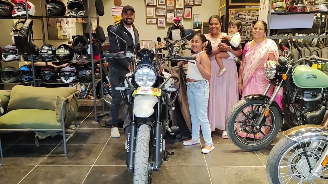 First Himalayan kamet white delivery in Hyderabad #bikedelivery #rehimalayan #himalayan452