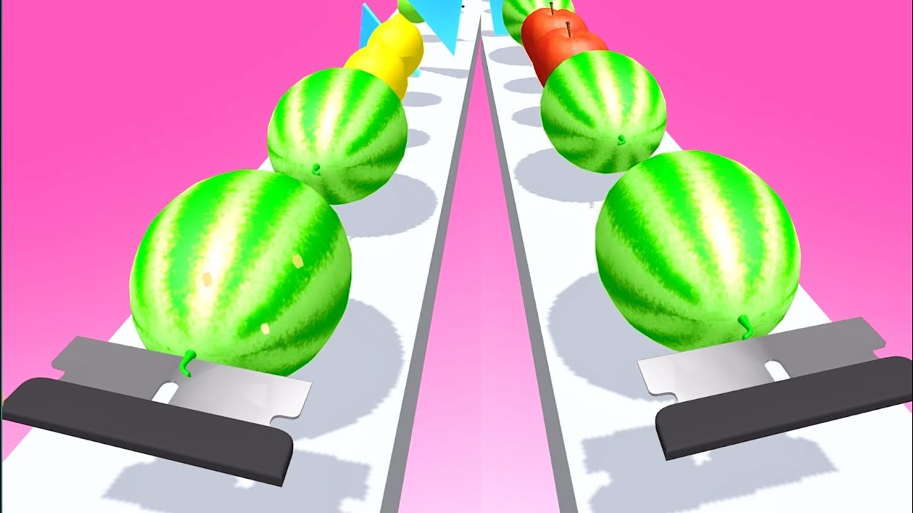 Slicer Runner Game! Satisfying and Relaxing ASMR Slicing Video