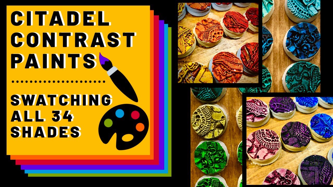 Citadel Contrast Paints- Full Collection Color Sample & Review!