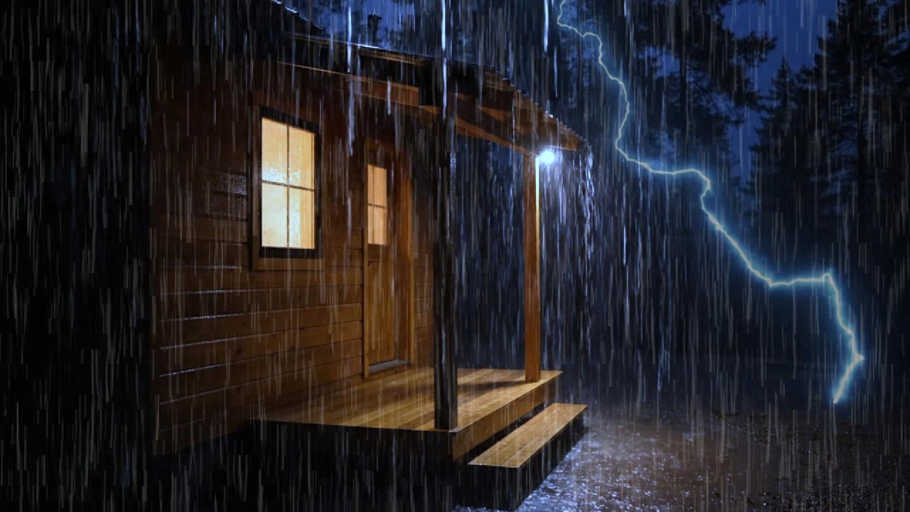 No Ads Rain Sounds for Insomnia – Heavy Rain & Thunder Deep Sleep (8 Hours)