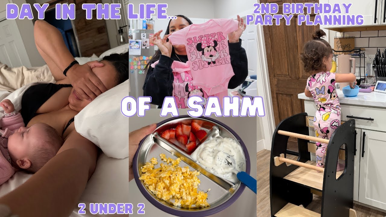 Realistic Day in the Life With 2 Under 2 🎀🐭☃️ | Toddler Learning, First Snow & Birthday Prep
