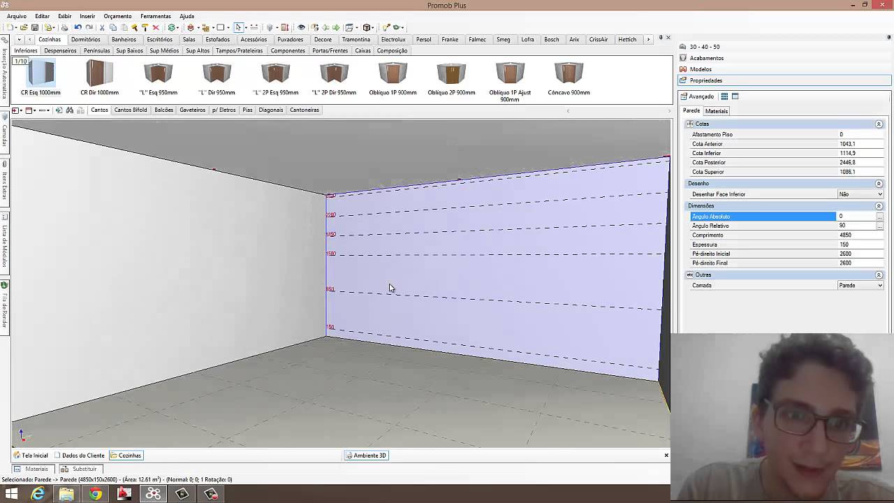CONSTRUINDO GEOMETRIAS DE FORMA AVANÇADA NO PROMOB - INSTRUTOR YURI JEROAN KRIEGER