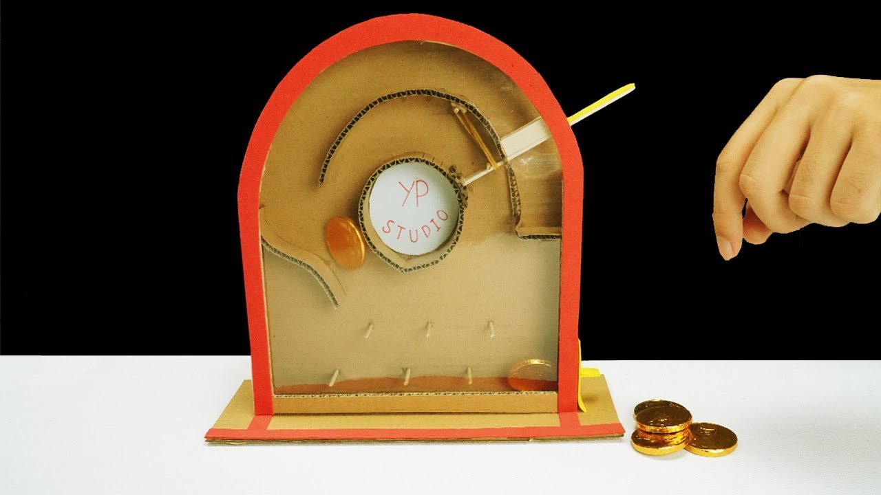 DIY Cardboard - How to Make Personal Coin Saving Game From Cardboard at Home