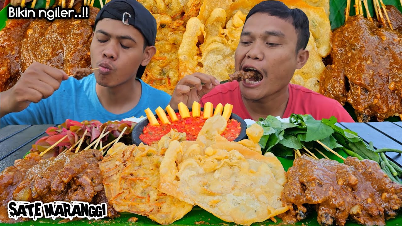 SARAPAN PENUH ! MUKBANG SATE CUNGKRING + GORENGAN + SAMBEL + LALAPAN MENTAH, ENAK NAGIH
