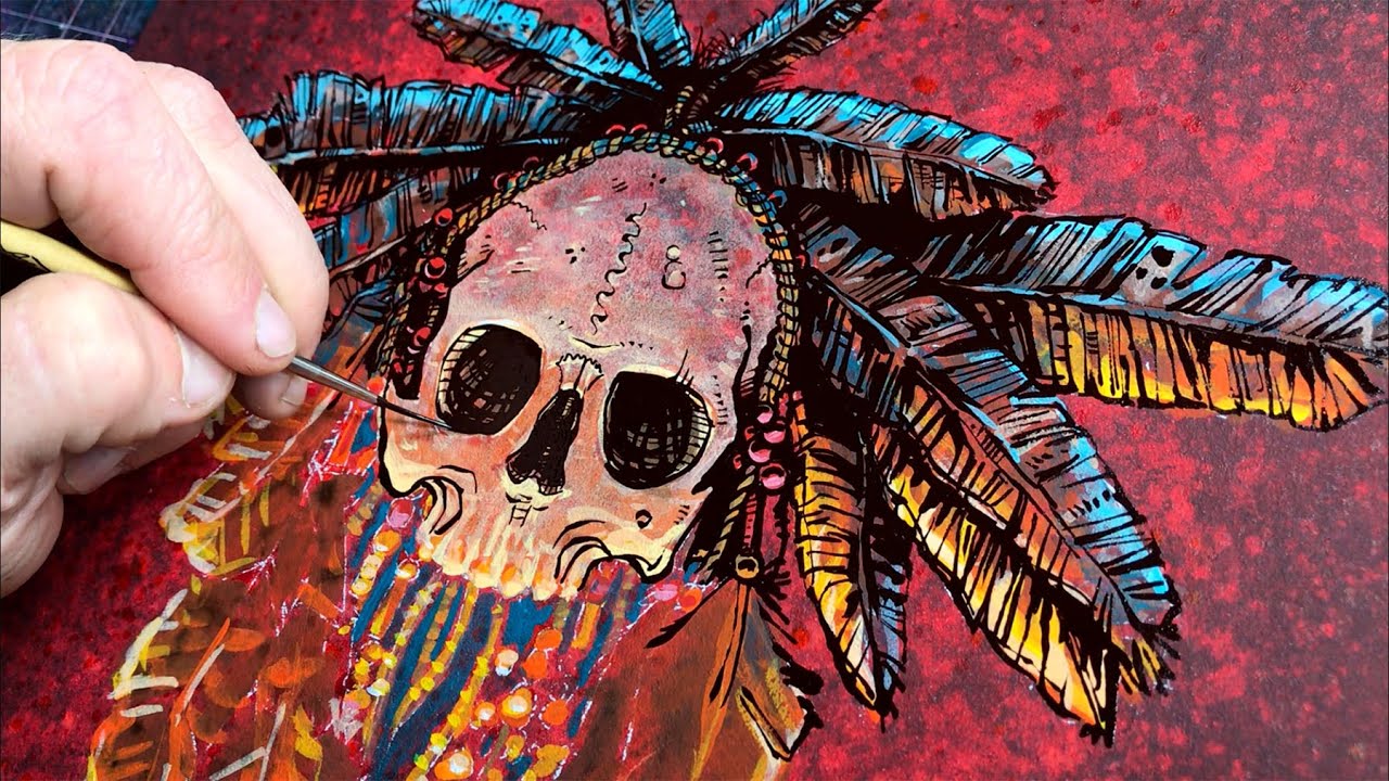 Quick Cut || Asmat Skull Painting 💀 || David Lozeau