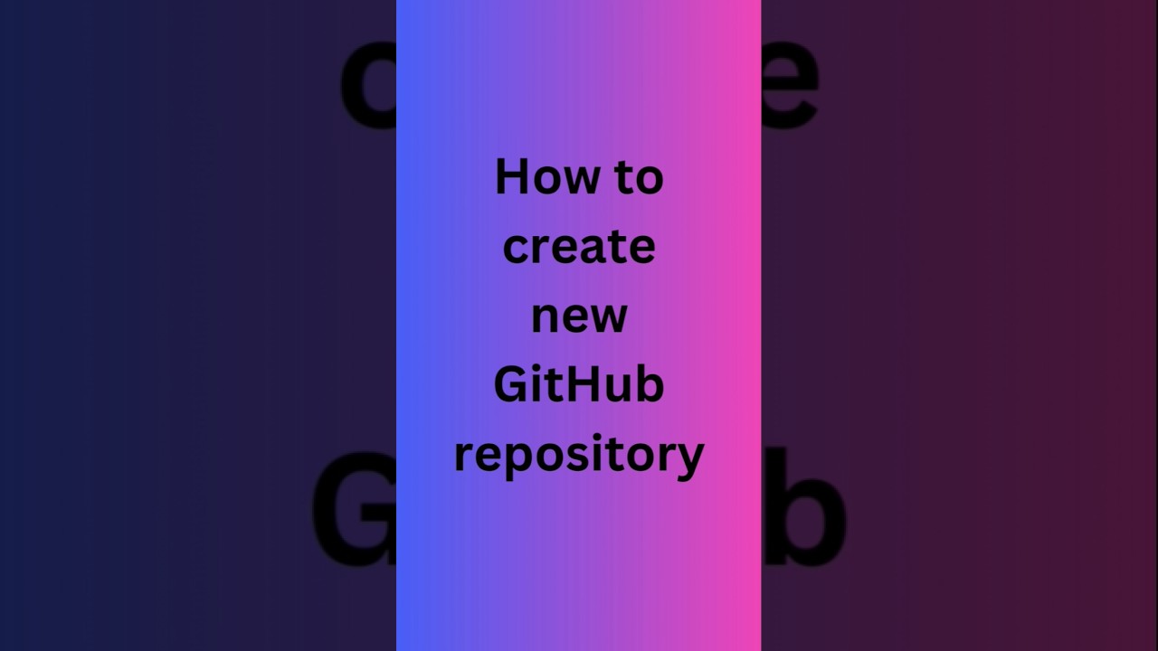 How to create GitHub repository #github #creation #best