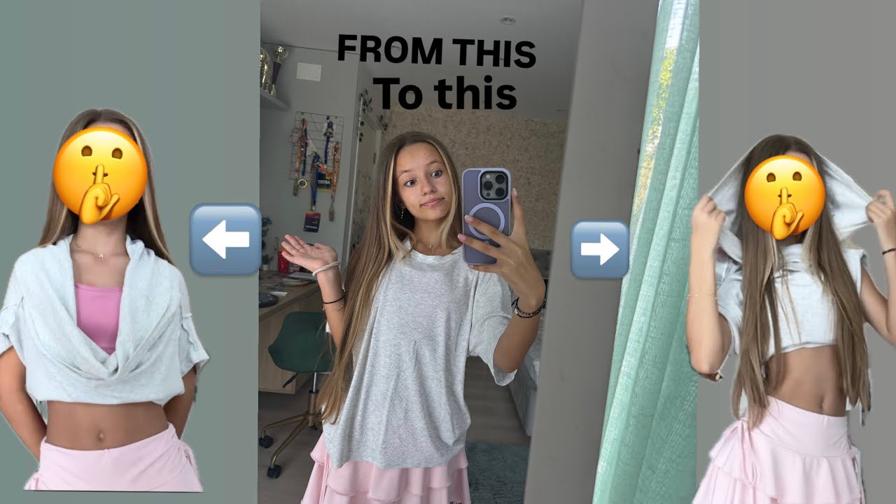 AM TRASFORMAT UN TRICOU ÎN MAI MULTE ARTICOLE VESTIMENTARE👚💗