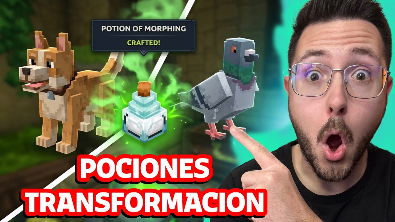 ¡POCIONES para TRANSFORMARTE en ANIMALES en Hytale!