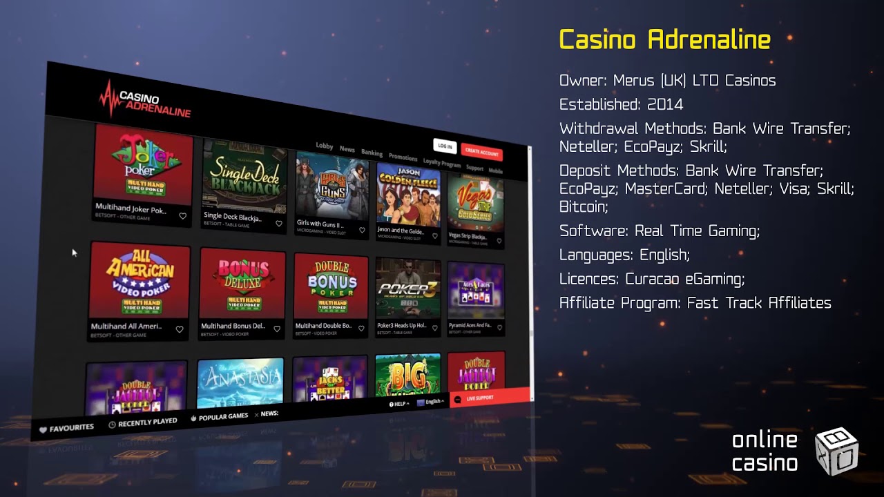 How to play with profits in Adrenaline casino: a review by OnlineCasinoBOX.net