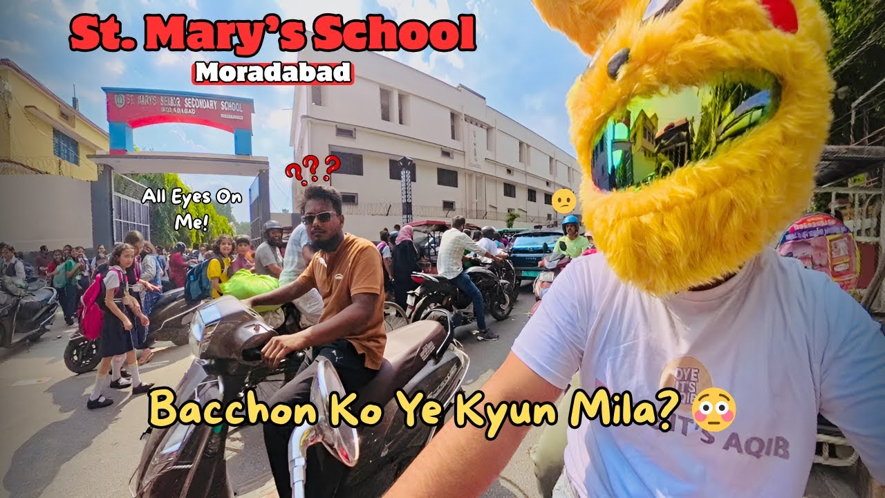Pikachu Rider Ne Bachon Ko Hila Diya! 🤯 | St. Mary's School Viral Moment l Oye It's Aqib