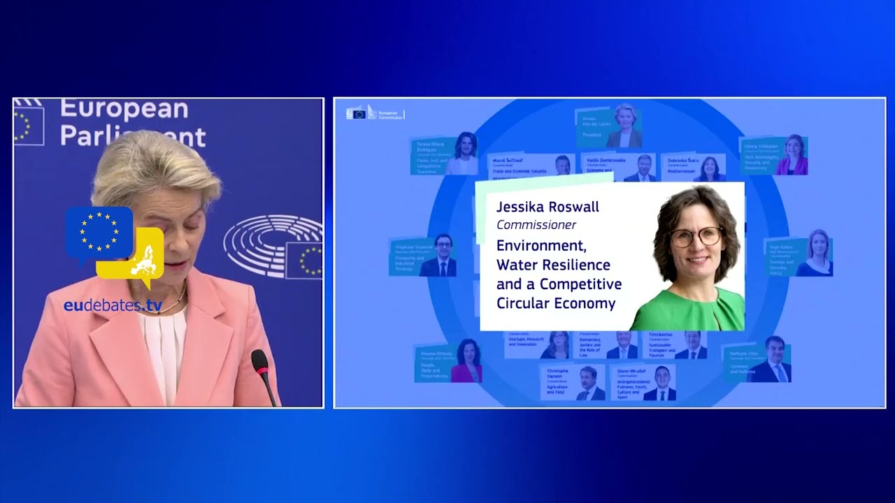 Jessika Roswall Sweden will be the Commissioner for Environment, Water Resilience & Circular Economy