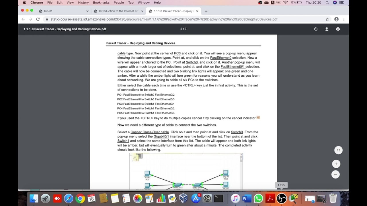 (#7) 1.1.1.8 Packet Tracer – Deploying and Cabling Devices