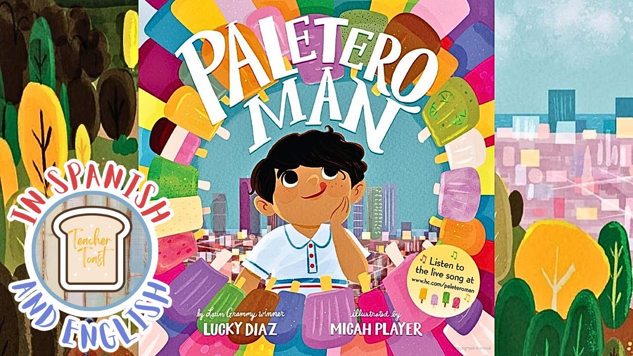 Paletero Man Read Aloud Book, Bilingual Books, Spanish & English Children Books, Educational