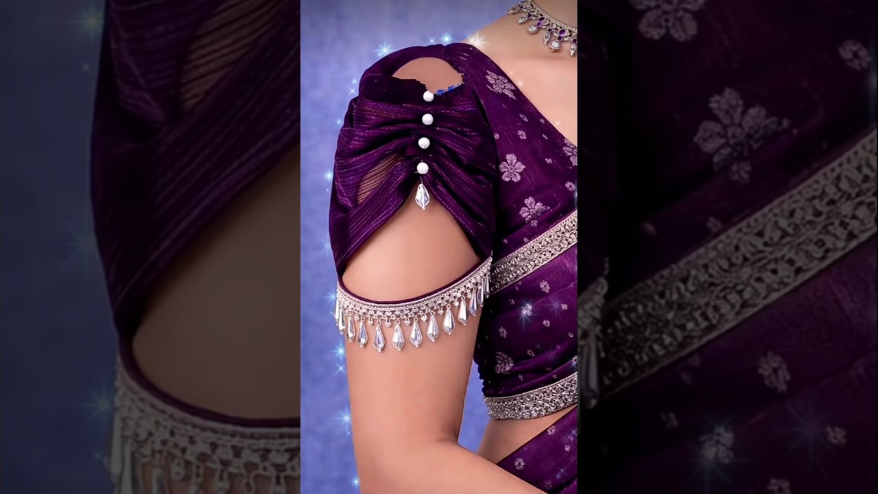 Very beautiful blouse sleeves design👌