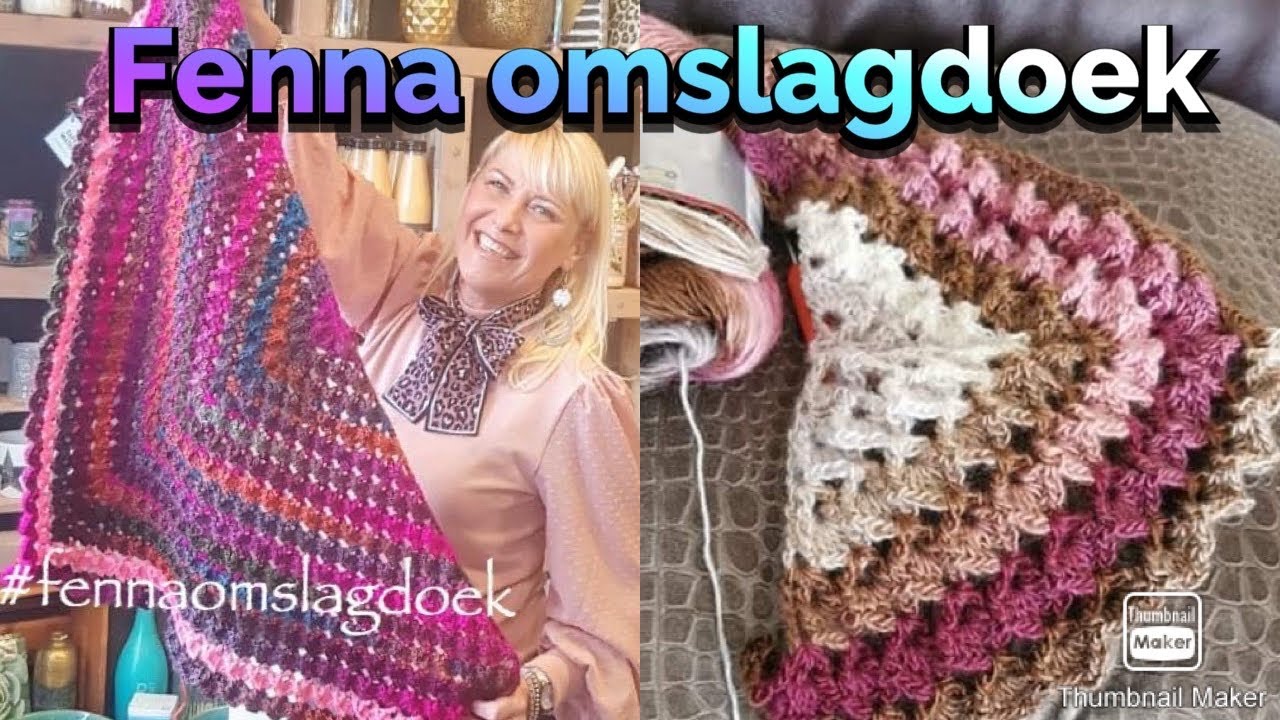 ♥️ ❤#iedereenkanhaken#omslagdoek #crochet#FennaOmslagdoek #haken #stokjes#EASY#marshmallow #tutorial