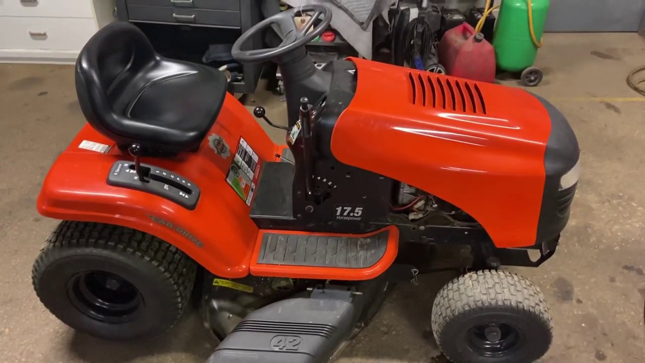 How to remove mower deck on a Ariens Tractor