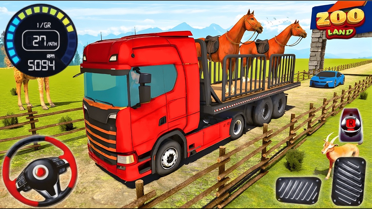 Cargo Animal Truck Game 3D : Wild Animals Zoo - Real Truck Driving Simulator - Android Gameplay
