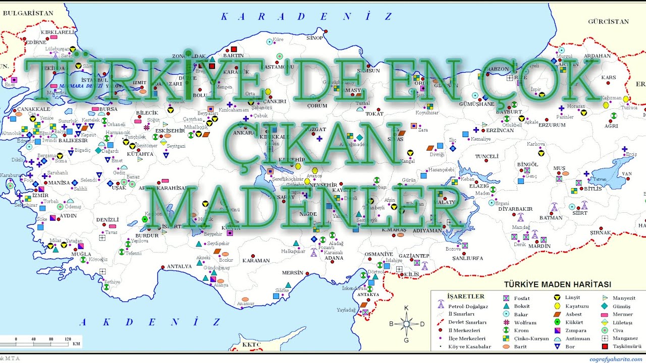 TÜRKİYE'DE EN ÇOK ÇIKAN MADENLER