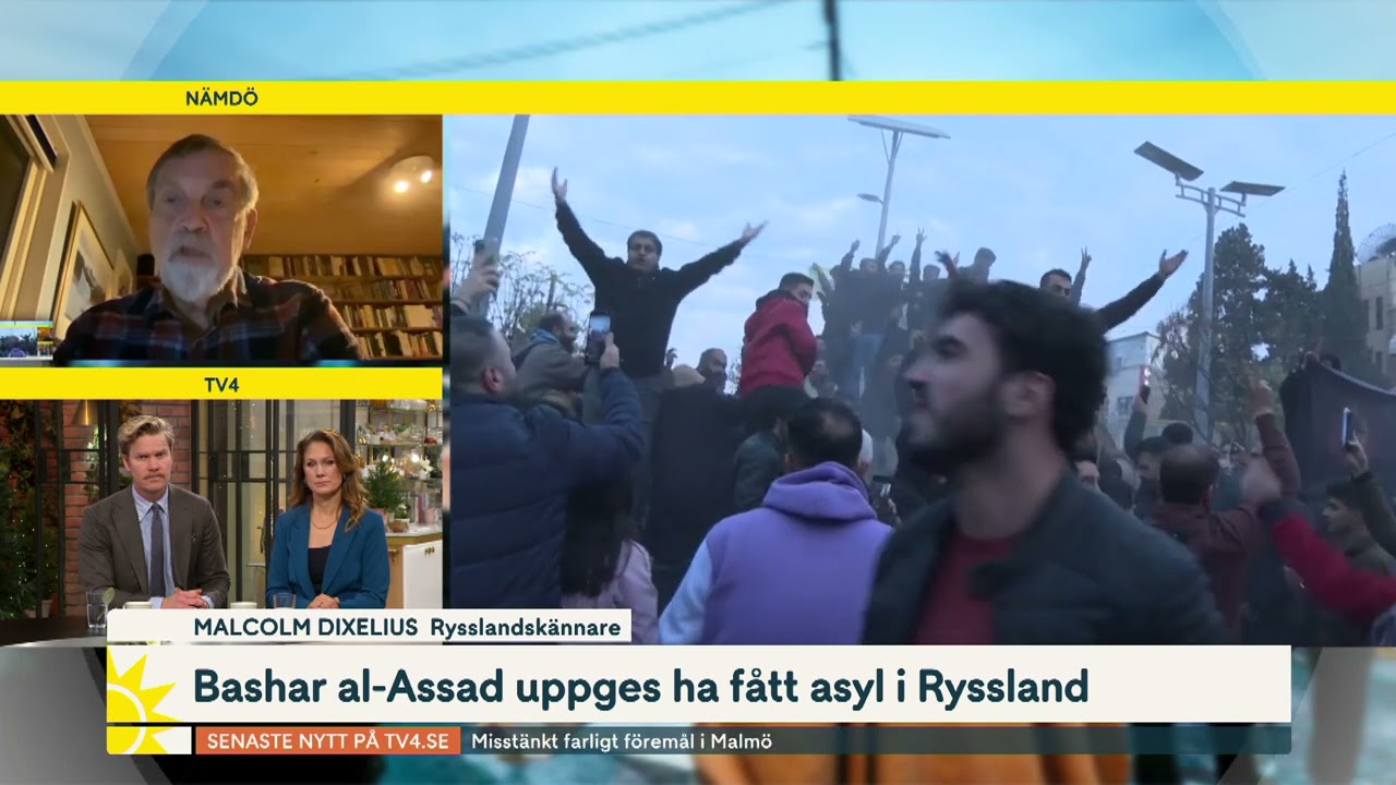 Därför tar Ryssland emot al-Assad: ”Putin minimerar skador” | Nyhetsmorgon | TV4 & TV4 Play
