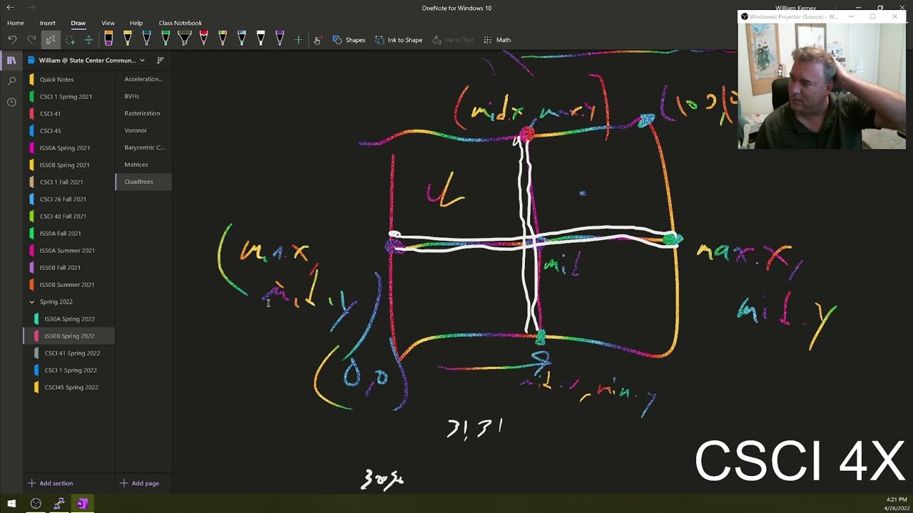 Quadtrees (Pt II), K-D Trees, BSP Trees, AABBs vs OBBs