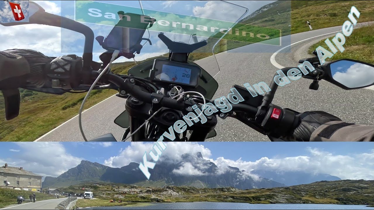 Kurvenjagd -  San Bernardino Pass, Schweiz, auf dem Motorrad