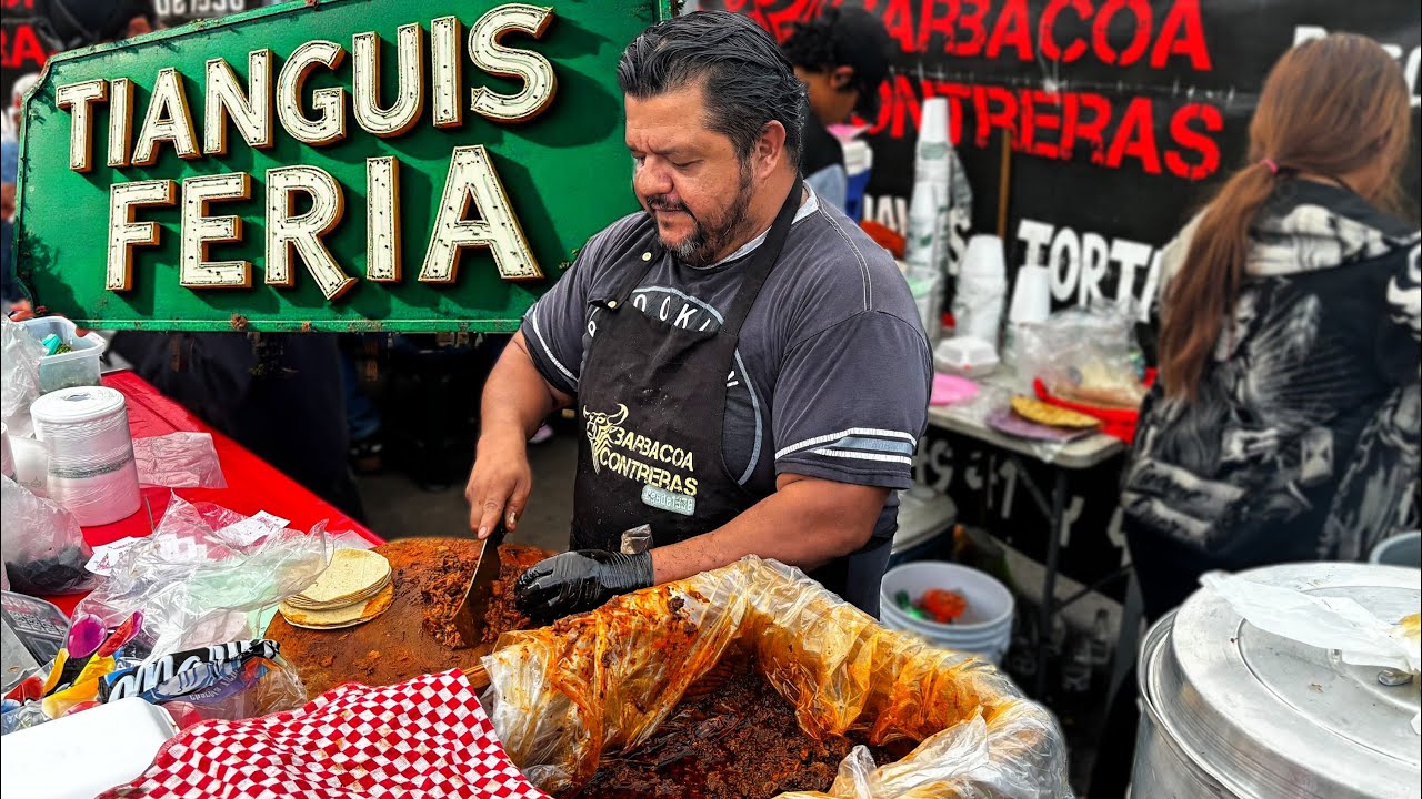 La BARBACOA BUCHE MORONGA Más RICO en El MERCADO MAS BARATO | El TIANGUIS DE LA ANTIGUA FERIA