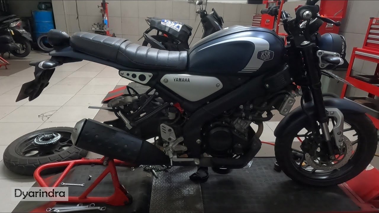 Cara ganti satu set rantai sepeda motor yamaha xsr 155 untuk yang pertama kali