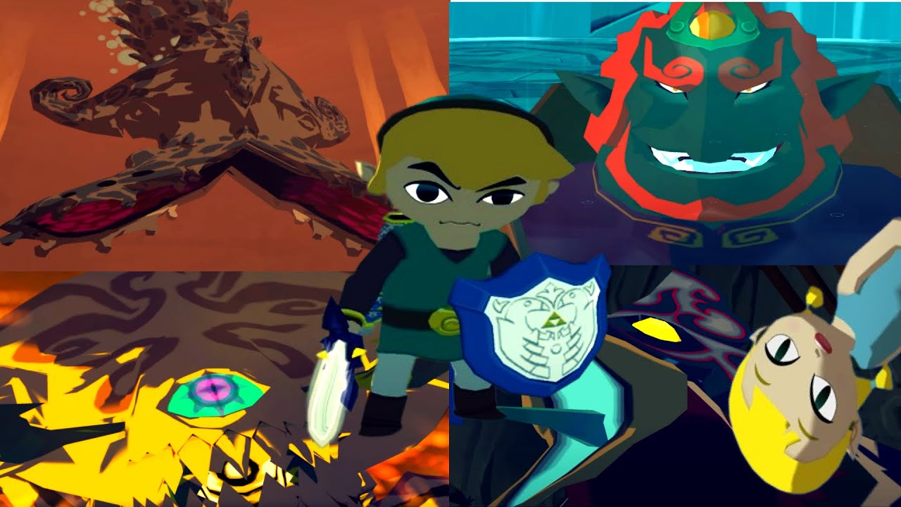 The Legend of Zelda The Wind Waker All Bosses + Ending