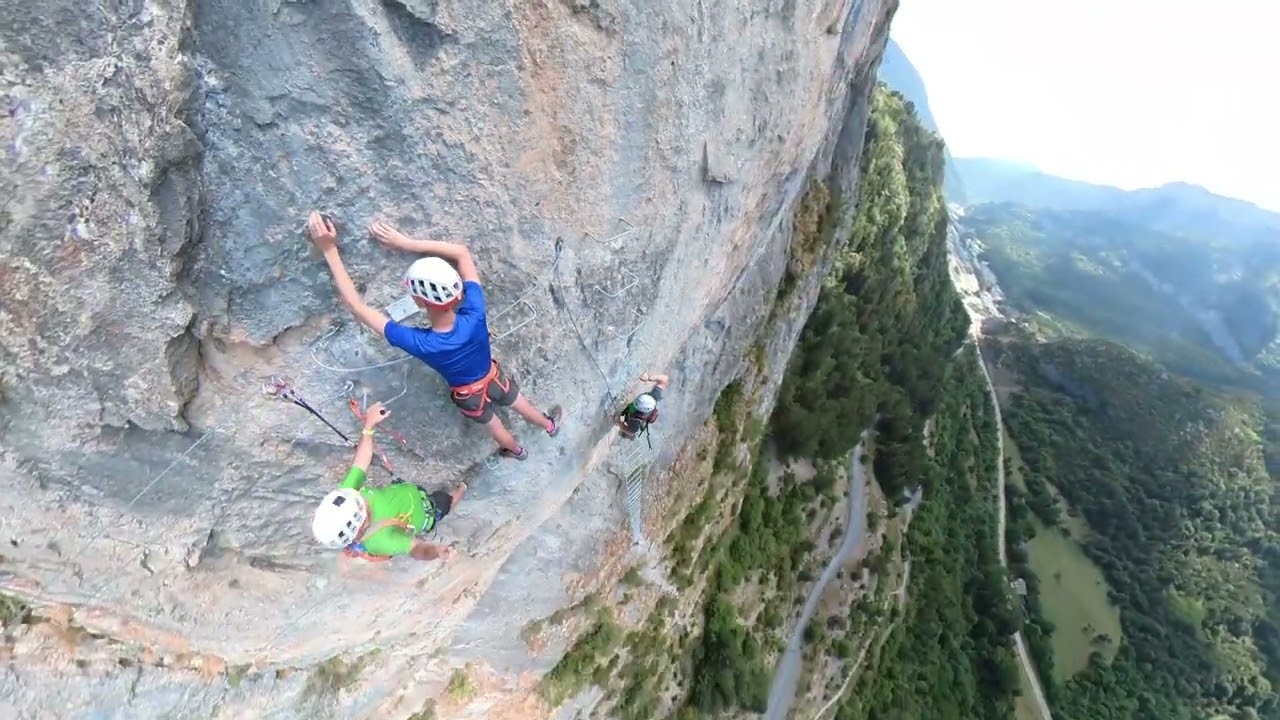Ferrata pared de Iserías en Canfranc