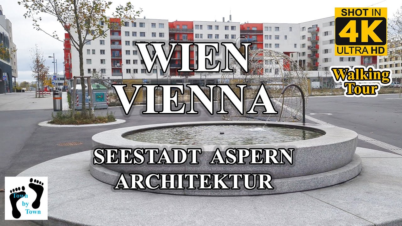 💥Seestadt Aspern, Die Architektur, City Walk, 4k, 60fps