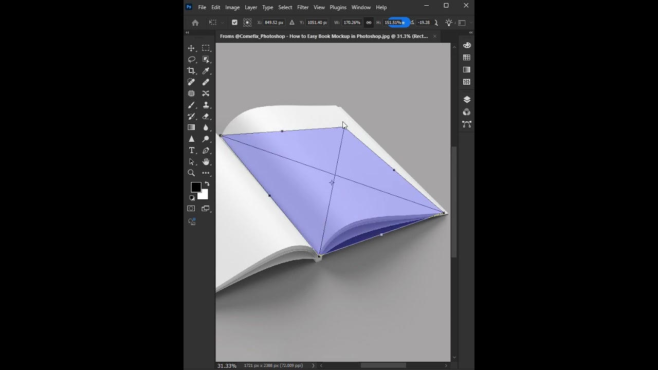 How to Easy Book Mockup in Photoshop #shortvideo #photoshop