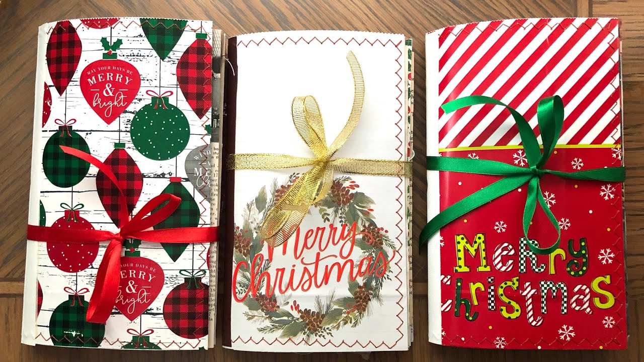 Paper Bag Christmas Junk Journals - SOLD