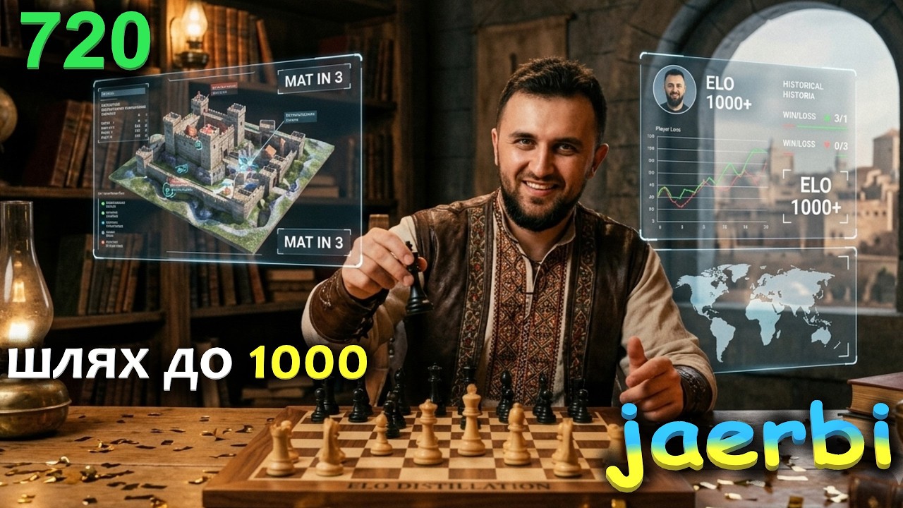 Продовжую рухатись до 1000 ELO. Тунельний зір, неуважність, все тут!