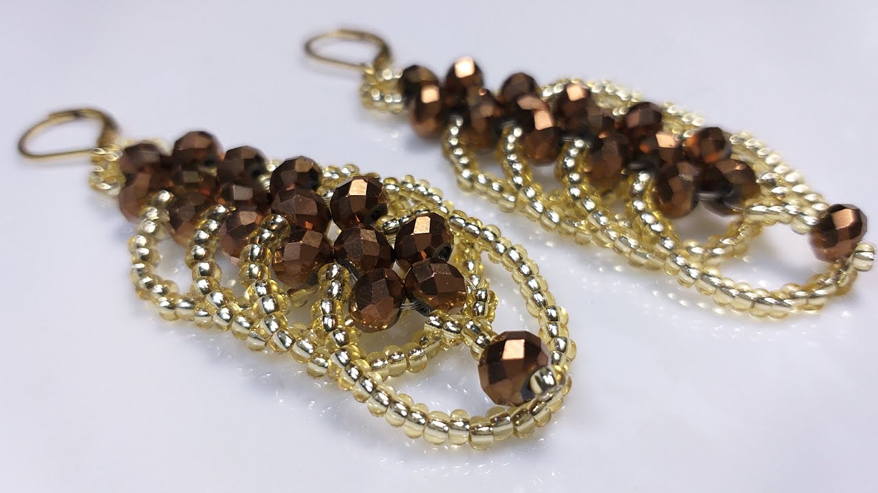 Lindos Aros de Cristal y Mostacillas...Clase #343!!!