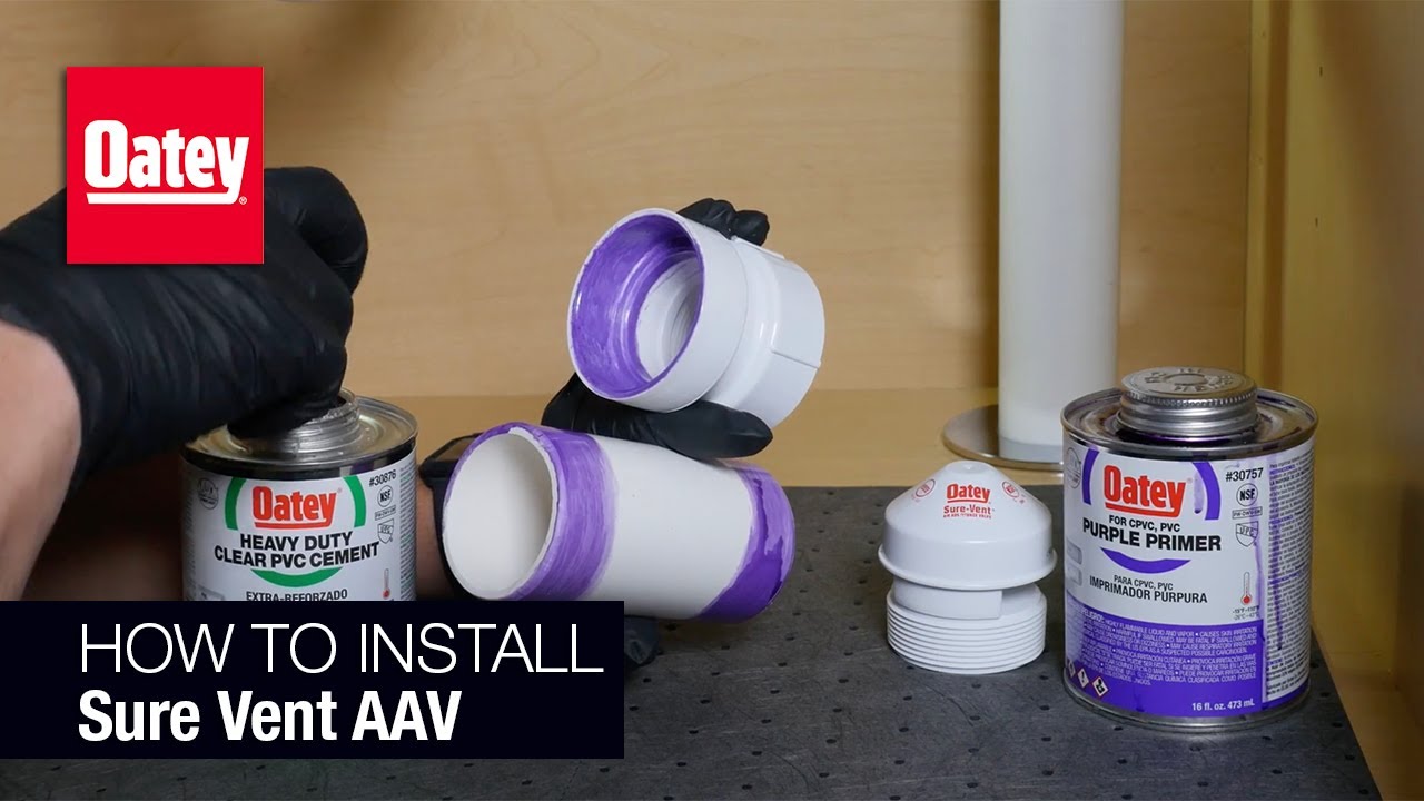Как установить воздушный клапан Oatey Sure Vent