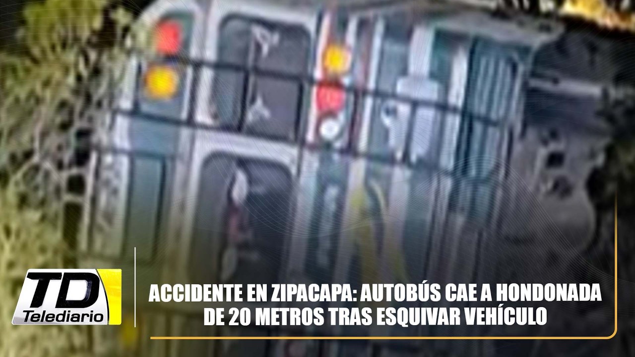 Accidente en Zipacapa: bus cae a hondonada de 20 metros tras esquivar vehículo