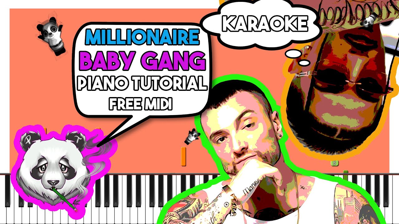 BABY GANG feat. GUÈ - MILLIONAIRE - INSTRUMENTAL Piano Tutorial