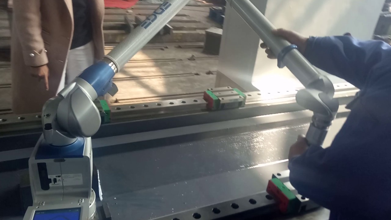 parallel testing of Gantry guideways with Plaint Miller