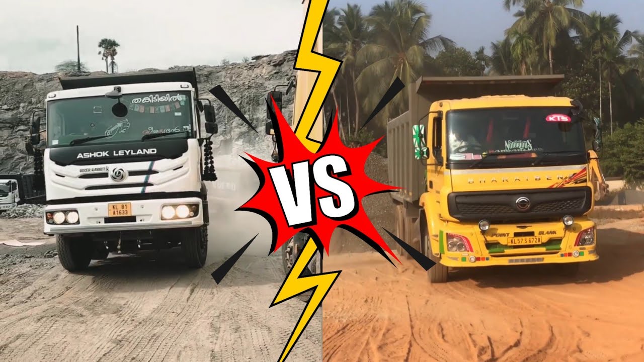 🔥Ashok Leyland VS 💪Bharat Banz truck | 12 wheel truck | Part 2 | off road