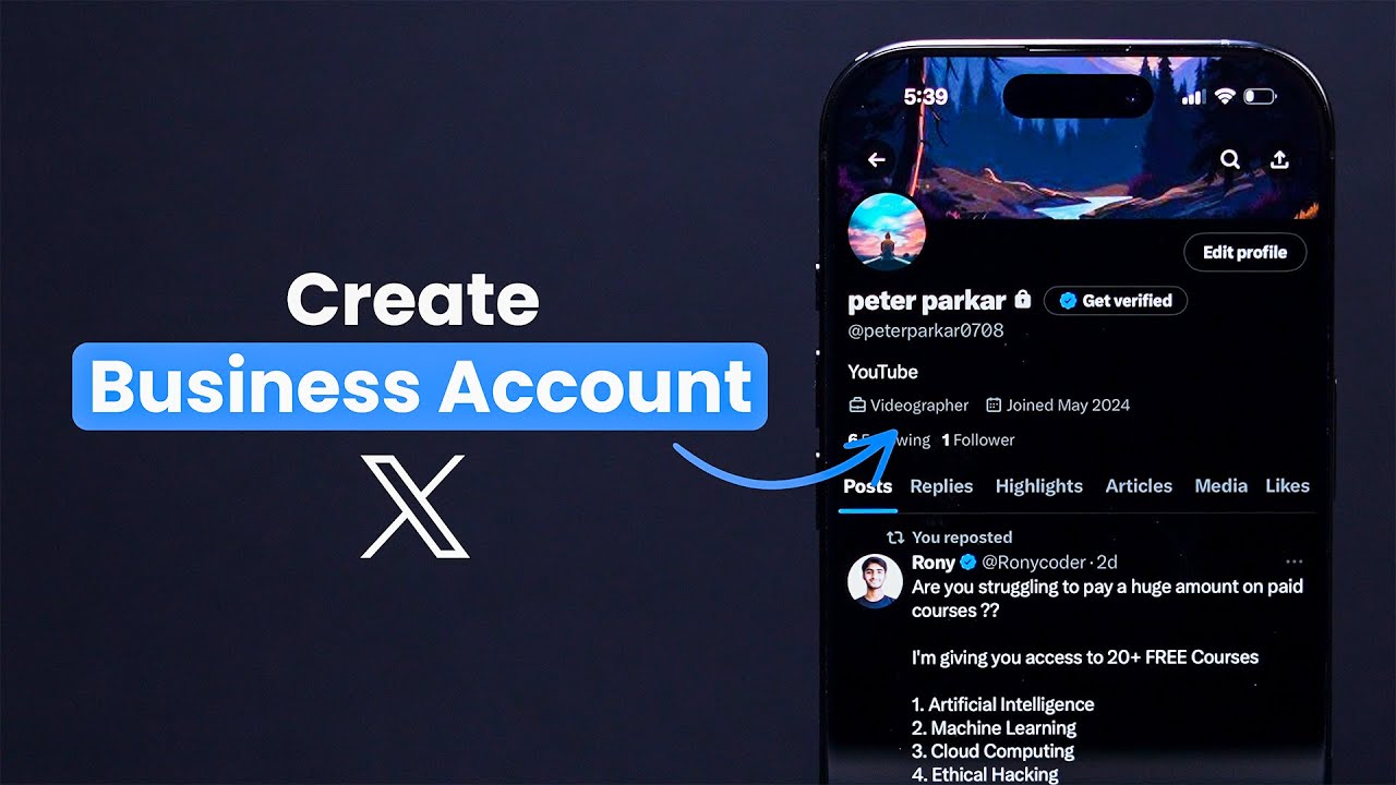 Как создать аккаунт Business X (Twitter)?