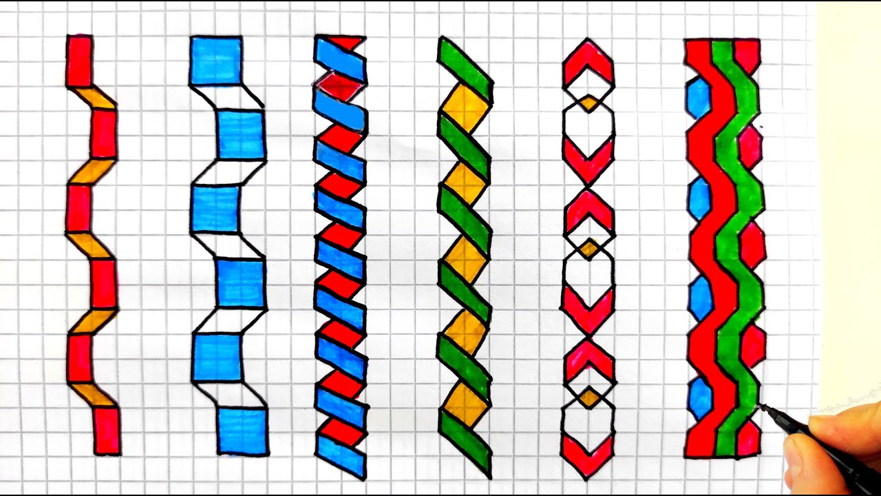 Defter Kenarı Süsleri Yapalım - 6 Farklı Defter Süsleme Deseni - Defter Kenarı Süsü Çizimi