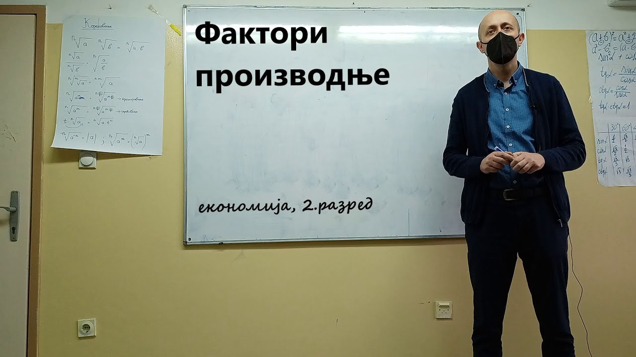 Lekcija 18. Faktori proizvodnje | Proizvodna funkcija i proizvodne mogućnosti zemlje