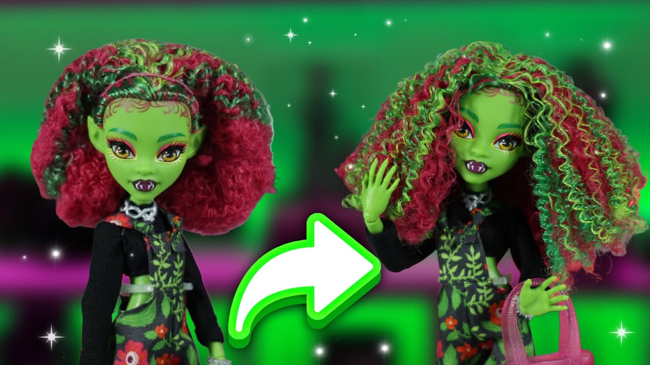 Monster High Fearbook Venus mcflytrap doll + Hair tutorial