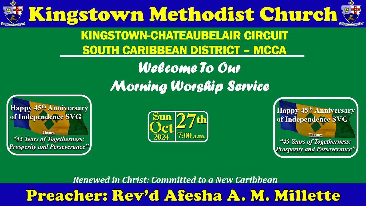 Kingstown Methodist Church - Sunday Morning Worship Service, October 27, 2024, at 7:00 A.M.
