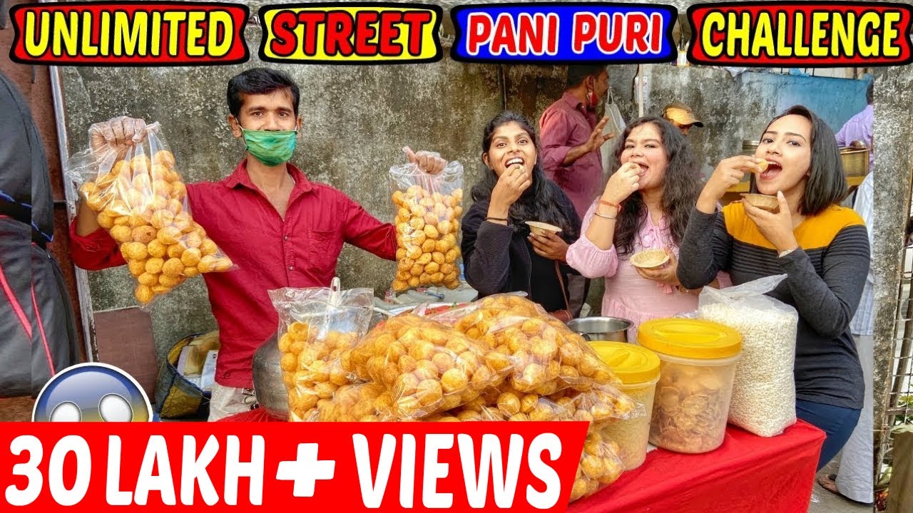 UNLIMITED STREET GOLGAPPA CHALLENGE | GIRLS PANI PURI EATING COMPETITION (Ep-342)