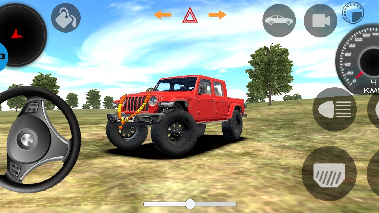 The Vehicle Shown is a Modified Red Jeep Gladiator Pickup Truck || Mobile Game Play || Car Game 