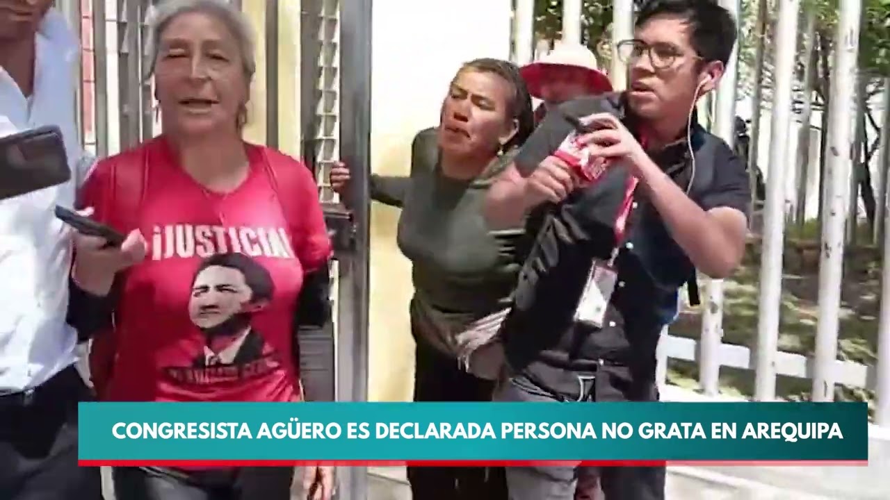 CONGRESISTA AGÜERO ES DECLARADA PERSONA NO GRATA EN AREQUIPA 