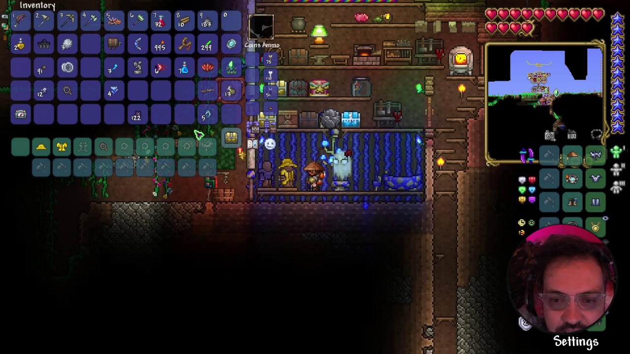 We Beat the Eye of Cthulhu! Surprise Friday Terraria w/ Nymphii | Hellavator Time